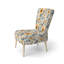 Chaise d'appoint rembourrée Watercolor Whimsy - motif floral jaune