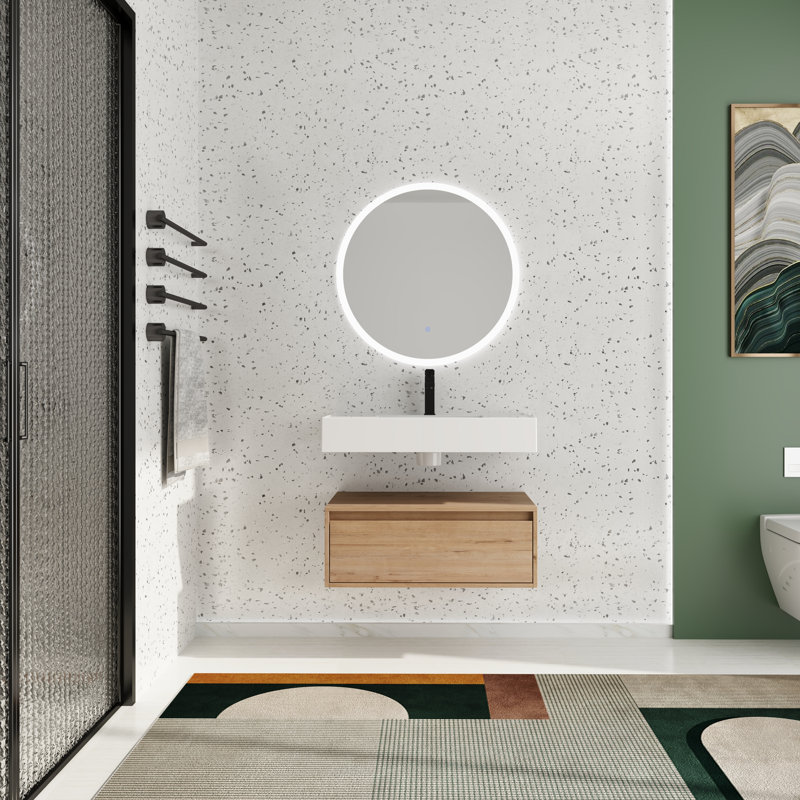Meuble-lavabo simple 30 po avec plateau en résine