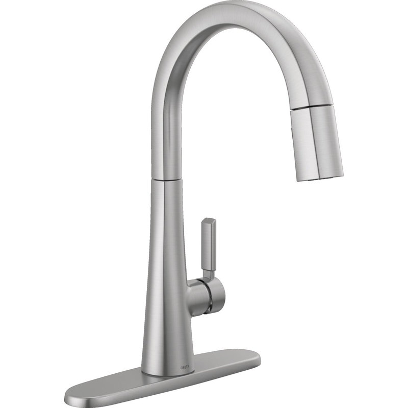 Monrovia Pull Down Single Handle Kitchen Faucet, Arctic Stainless