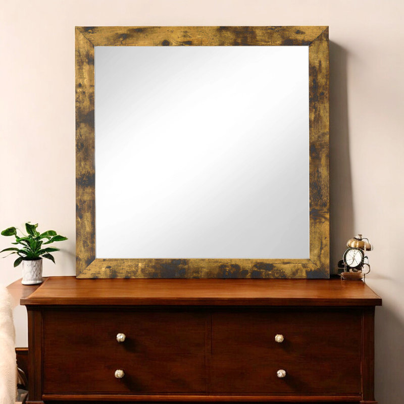 Juvanth Rustic Oak Finish Mirror