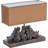 Bronze Resin Bunny Lamp With Rectangular Linen Shade For Nursery, Farmhouse Decor