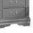 Ryla Nightstand, 2 Drawers, Light Gray Solid Wood, Nickel Drop Handles-777556295