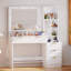 Dressing Table With USB Charge Make-up Desk Multi-storage Vanity Table-1849424233