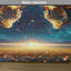 Polyester Sea Blue Dark Yellow Placemat