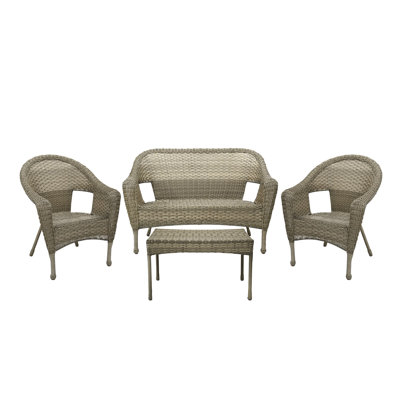 Kentwood 4 Piece Sofa Seating Group by Alcott Hill