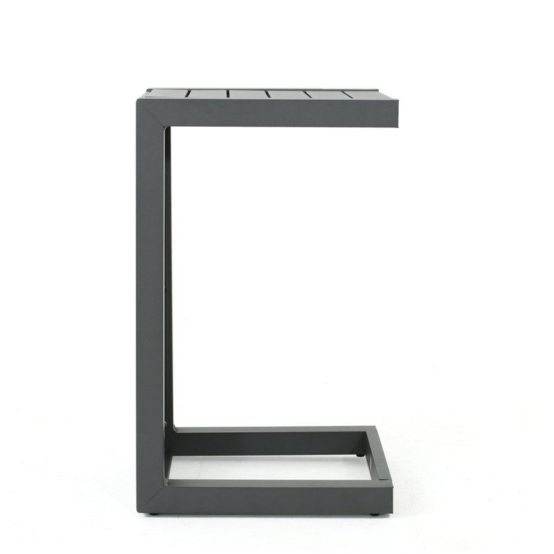 Table en forme de C CAPE CORAL ALU GRIS, Gris