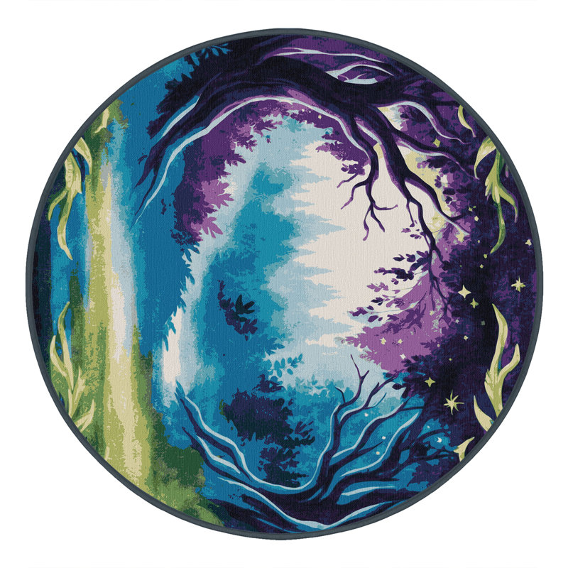 Whispering Leaves Rug, Round 4'