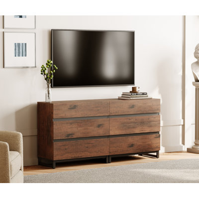 Modern TV Stand For 100 Inch Tvs, Entertainment Center Console With 3 Drawers, Metal Base, Living Room, Bedroom by Latitude Run