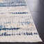 Tapis abstrait en polyester tissé à plat à la main en bleu / or-1142943521