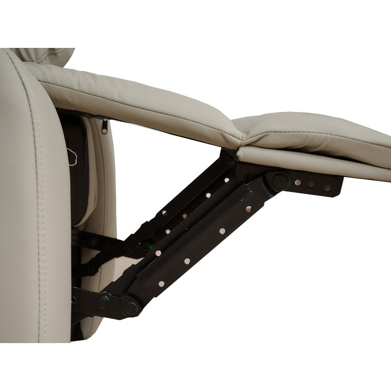 Fauteuil inclinable en similicuir Zanelle, Similicuir crème