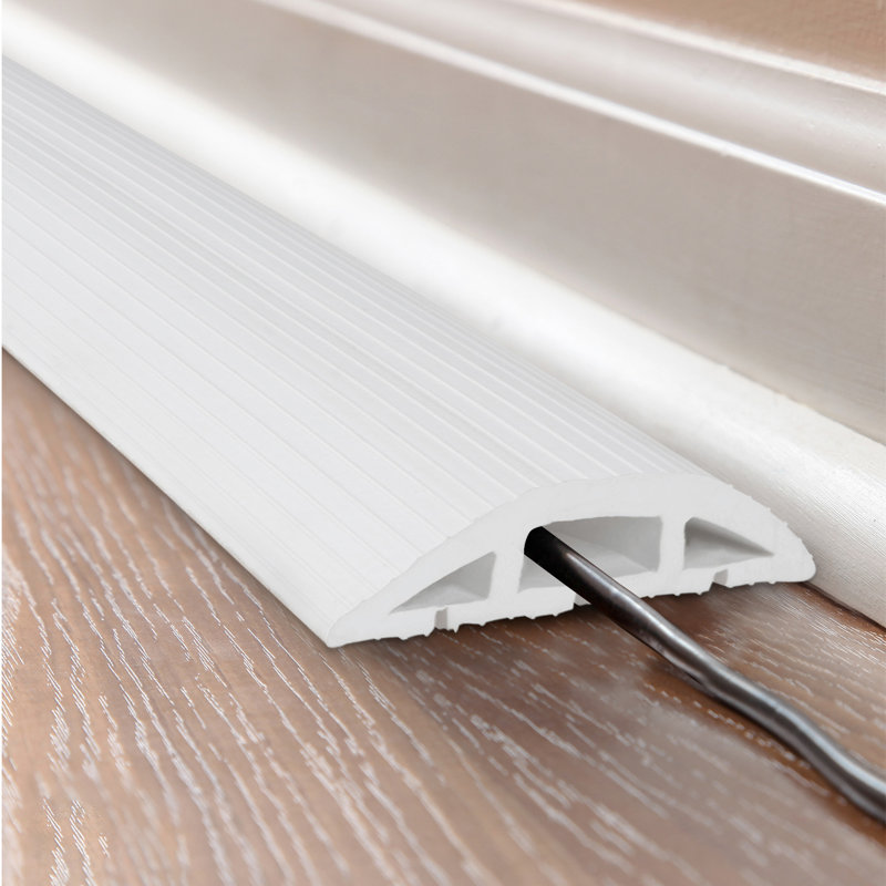 Couvre-câble de plancher - Ensemble de gestion des câbles pour une utilisation intérieure ou extérieure - Chemin de câbles à 3 canaux