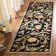 Hollander Floral Handmade Hooked Wool Black/Beige Area Rug