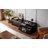 Mirod Modern TV Stand With Ample Storage,4 Drawer Design With Tempered Glass ,Built-In Charging Ports And Ambient LED Lighting ,Versatile For Any Decor Style-1998571570