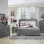 Table de chevet 2 tiroirs en gris / blanc