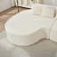 Canapés incurvés de 110,2 x 62 po pour le salon, canapé modulaire incurvé avec 5 coussins, canapé en forme de L avec siège profond, mousse à mémoire de forme haute densité, sans assemblage requis, (BLANC)-1115233056