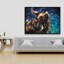Wet Golden Retreiver Shaking To Dry Print On Canvas