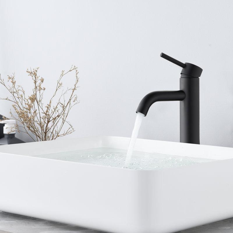 Aurelia Single-handle Bathroom Faucet, Matte Black