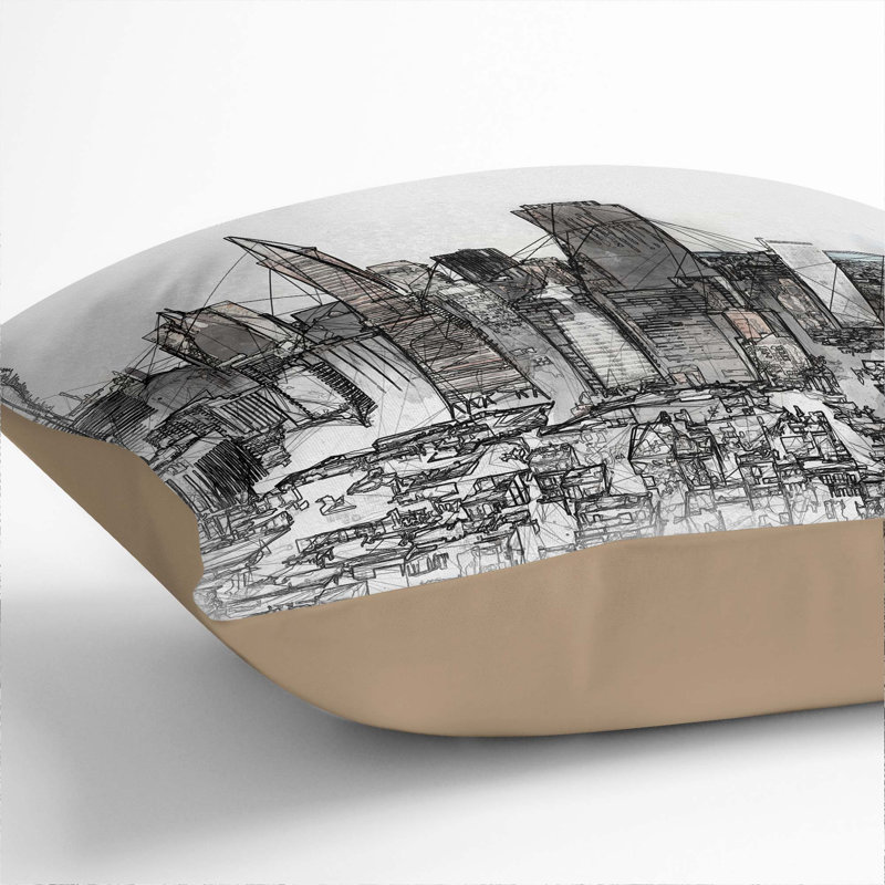 Square Cushion, 55cm H x 55cm W x 20cm D, Stone
