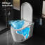 Toilette intelligente avec bidet, couvercle à ouverture / fermeture automatique, toilette intelligente à hauteur confortable, chasse d'eau automatique, toilette à bidet avec siège chauffant, eau chaude, sécheuse, affichage numérique, veilleuse
