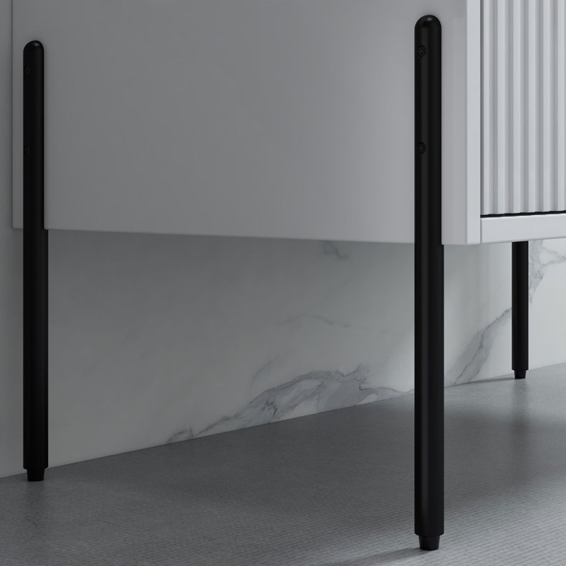 Ensemble de meuble-lavabo simple 24 po Lameika, Blanc, Noir