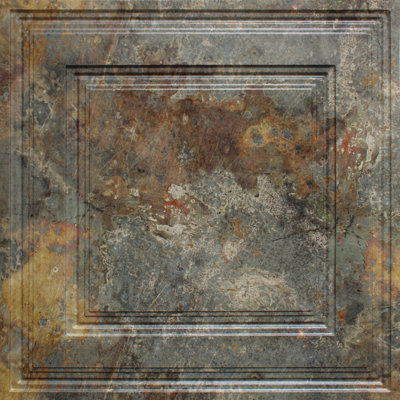 Falkirk Perth 24'' L x 24'' W High Gloss Polyvinyl Chloride (PVC) Drop-In Ceiling Tile In Simply Rustic