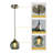 Aarunya 1 - Light Single Pendant Kitchen Island Lighting Globe Pendant Light Fixtures Modern Pendant Lighting-1163766490-1163766482