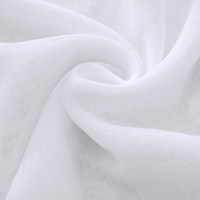 Rideau blanc transparent à panneau unique