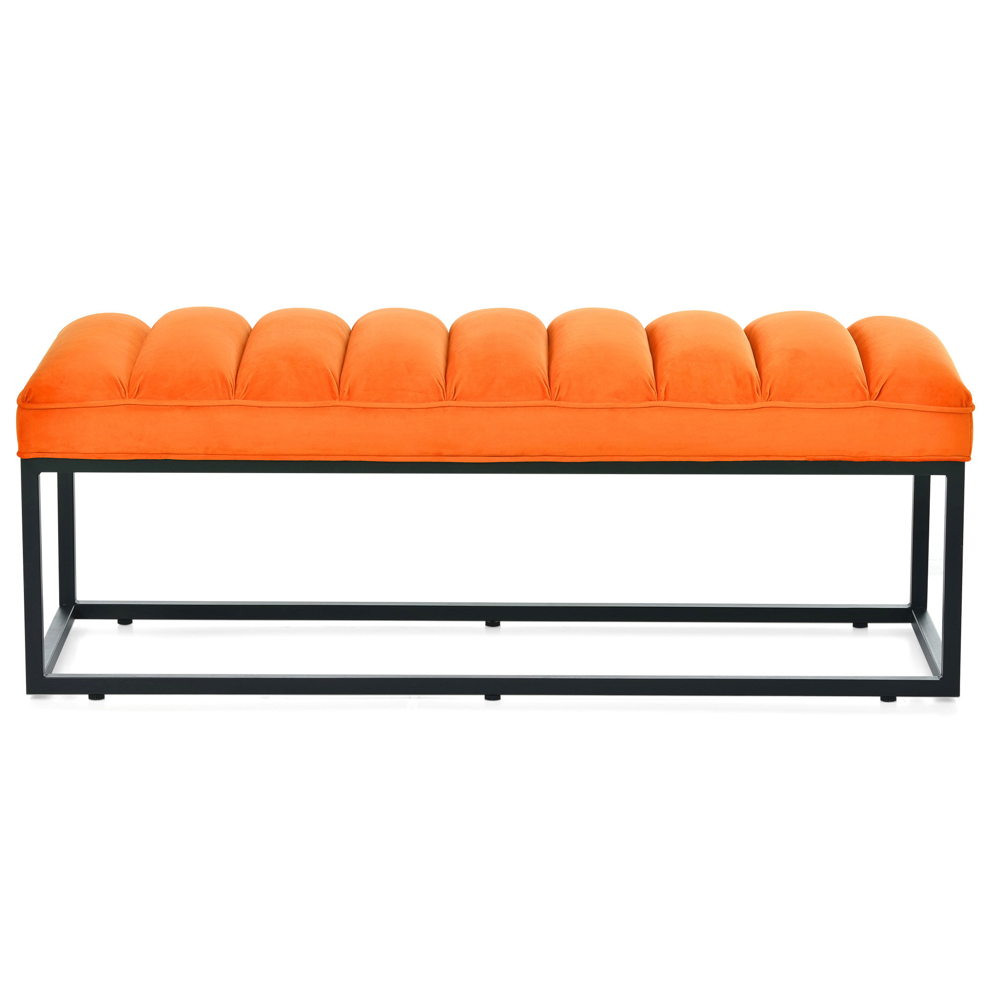 Hokku Designs Metal Base Upholstered Bench For Bedroom For Entryway