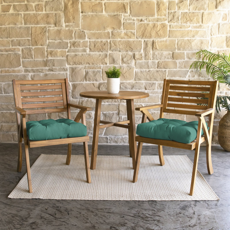 Outdoor 3'' Barstool Seat Cushion, 16" W x 16" D, Apple Green