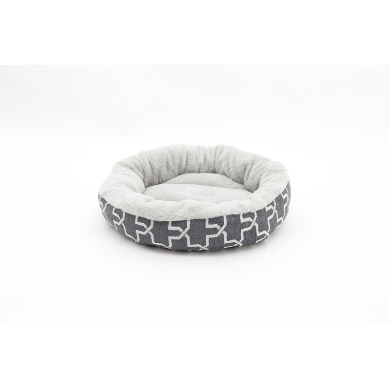 Tara Round Cat Cuddler Bed, Grey