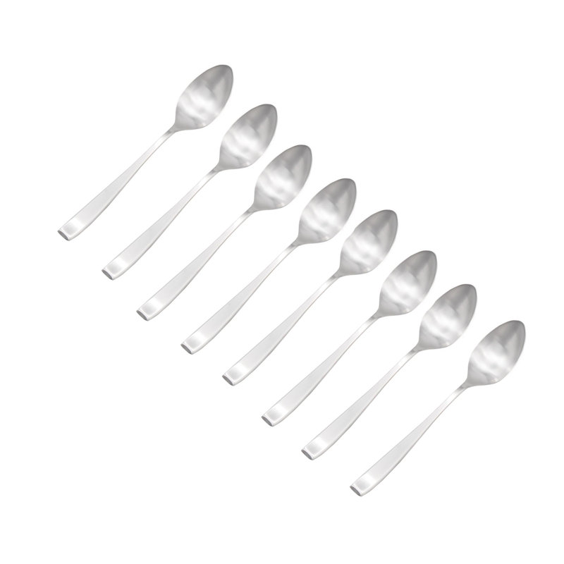 Fantasy 18/0 Stainless Steel Mirrored Teaspoons Set Of 8, Matte