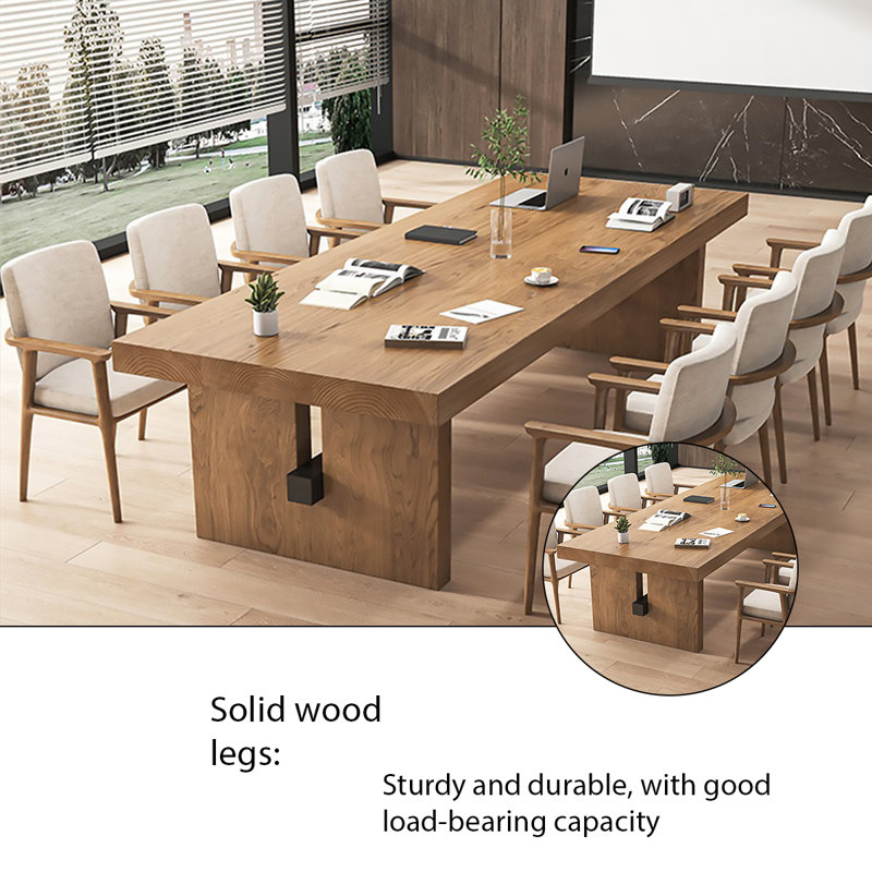 Table de conférence 110,24 po, H 29,53 po x L 110,24 po x l 39,37 po