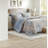 Reversible Bedding Sets, Polyester Queen Floral Beige Blue For Home