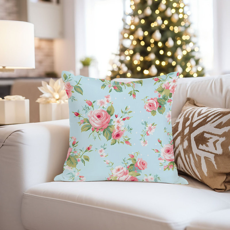 Floral Flowers Pattern XV Shabby Elegance, 18"H x 18"W