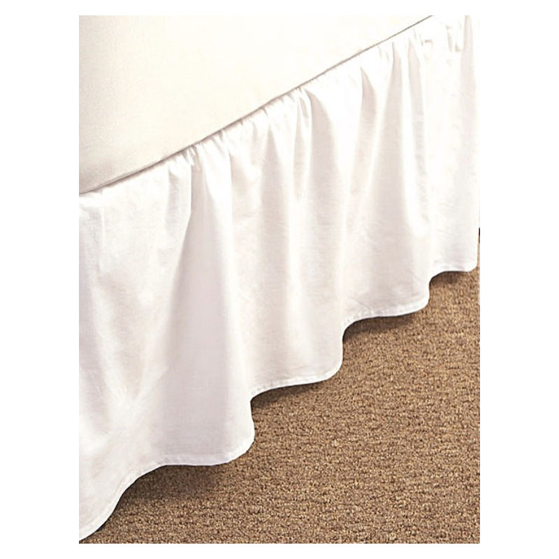 Amaron Pleated Wrap Around Bed Skirt, White