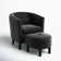 Waterville Upholstered Barrel Chair with Ottoman