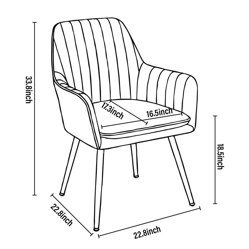 Ensemble de 2 chaises d'appoint rembourrées, Vert