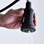Robinet de cuisine rétractable noir mat - Interrupteur à deux poignées pour un débit et une température de l'eau réglables à 360 ° Buse rotative élevée Surface de nettoyage élargie Matériau laiton Durabilité avec poignées-163504552
