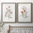 " Linen Botanical Coral III " 2 Piece Art Watercolor Print-1396408960-1396408988-1396408972