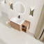 Meuble-lavabo mural 40 po avec lavabo en céramique 1 porte à fermeture douce