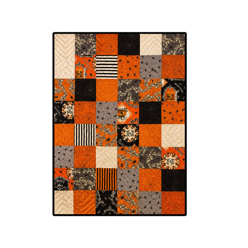 Halloween flanelle jeté couverture festive décorative pour canapé-lit, B