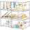 Plastic Drawers Storage, 6 Pack Clear Stackable Storage Drawers
