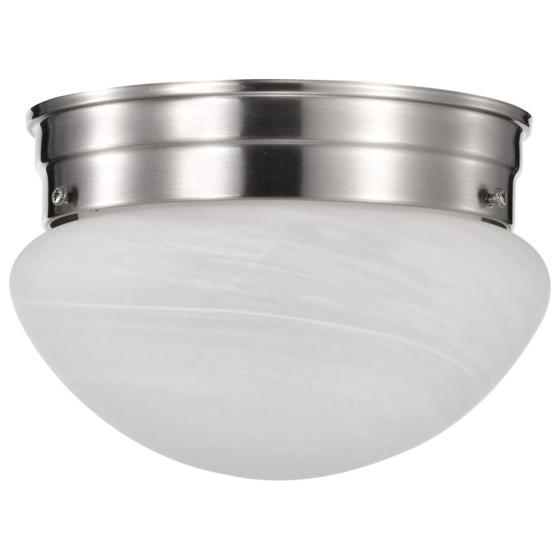 Keaton Glass Flush Mount, Brushed Nickel