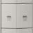 57"W White 6-Drawer Dresser with Silver Handles
