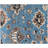 Hand-Knotted Light Blue & Brown Oushak Wool Area Rug – Traditional Floral Oriental Design with Dark Border for Living Room & Bedroom-956781360