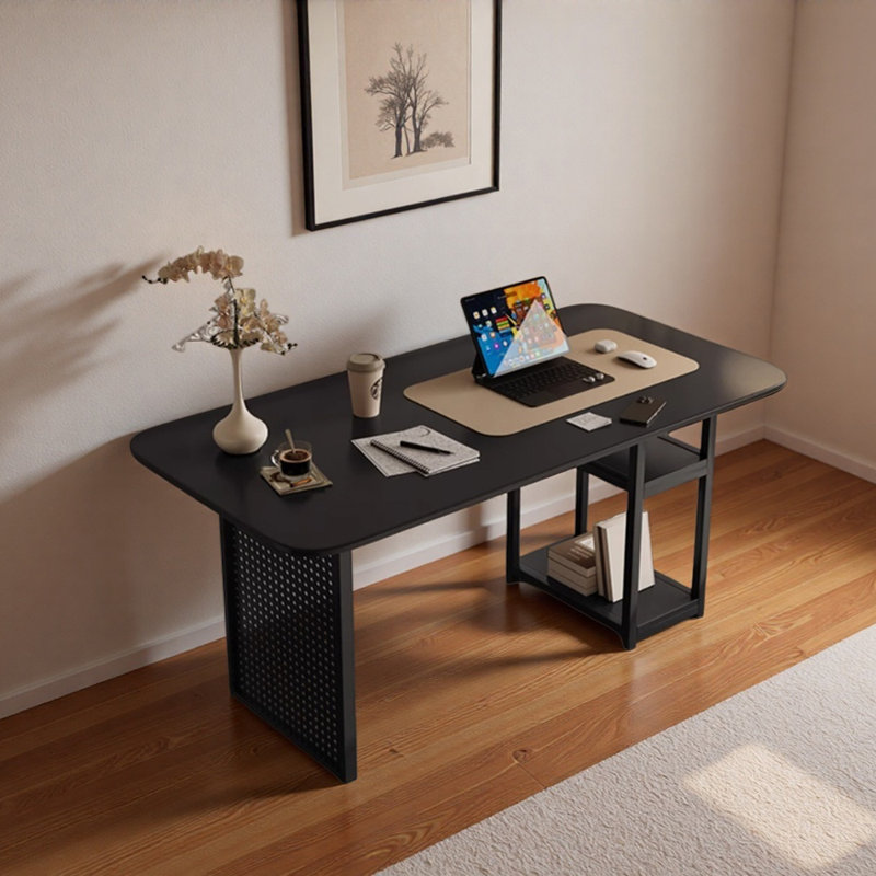 Bureau d'écriture de table avec pieds en métal, H 29,52 po x l 55,11 po x P 23,62 po