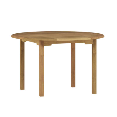 Audre Round Teak Outdoor Dining Table With Umbrella Hole , 47'' in. W 47.25'' in. D