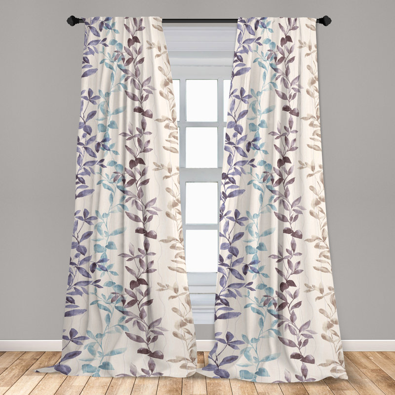 Bohdalovice Semi Sheer Curtain Pair, 84" W x 56" L