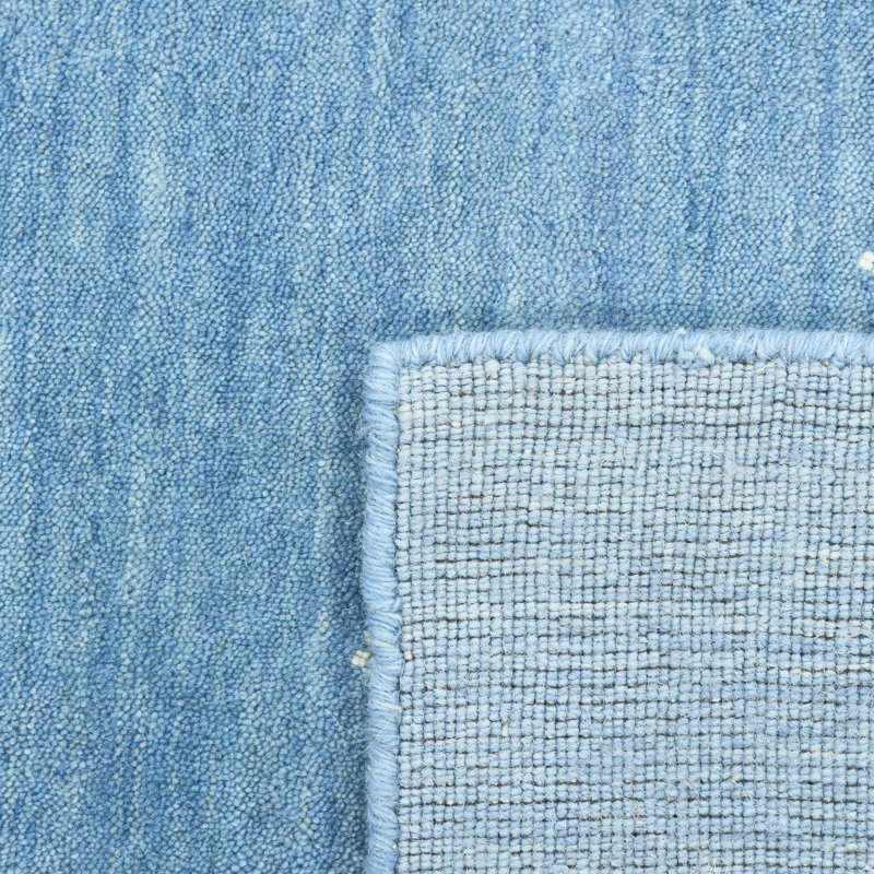 Simi Hand Knotted Cotton/Wool Southwestern Area Rug, Blue, Rectangle 9' x 12'