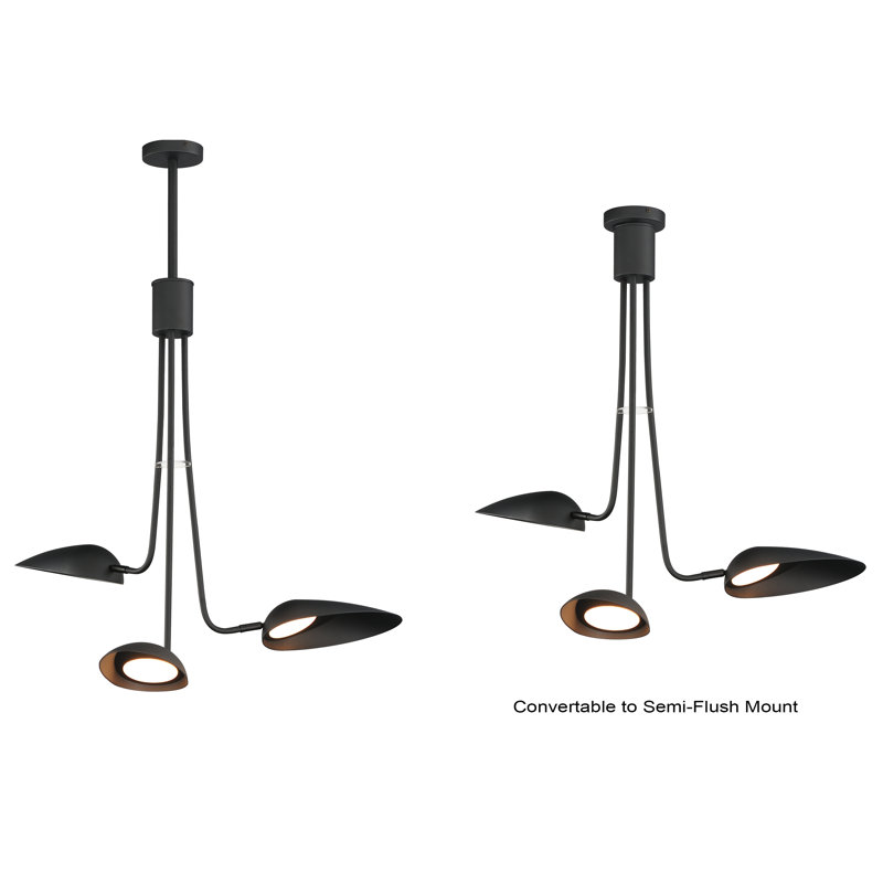 Inge 3 Light Dimmable LED Plug-in Pendant